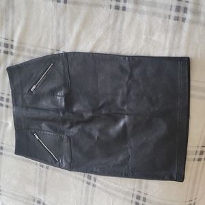 Zara basic collection Pencil faux leather skirt